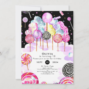 Invitación Dreamy Candyland Birthday