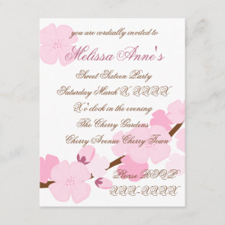 Invitación Dreamy Cherry Blossom