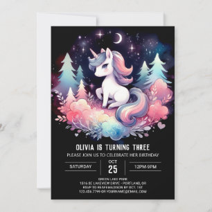 Invitación Dreamy Digital Horse Birday
