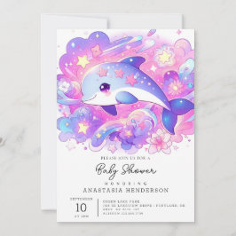 Invitación Dreamy Dolphin Baby Shower