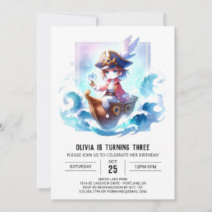 Invitación Dreamy Elegant Pirate Cumpleaños