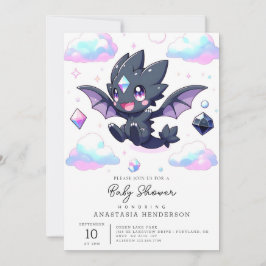 Invitación Dreamy Enchanted Dragon Baby Shower