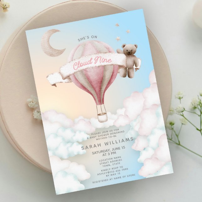 Invitación Dreamy está en el Baby Shower de Nueve Pastel (Subido por el creador)