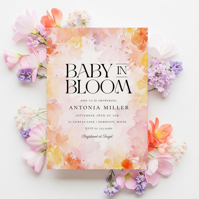 Invitación Dreamy Floral Baby en Bloom Baby Shower (Subido por el creador)