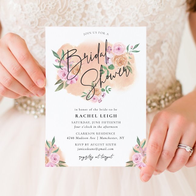 Invitación Dreamy Floral Bridal Shower Card (Subido por el creador)