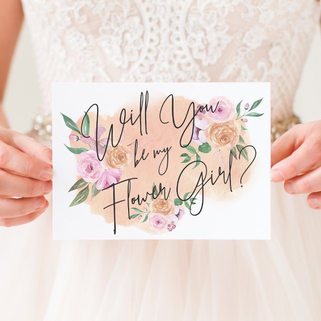 Invitación Dreamy Floral Flower Girl Card (Subido por el creador)