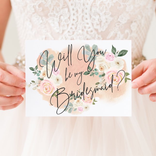 Invitación Dreamy Floral V2 Bridesmaid Card (Subido por el creador)
