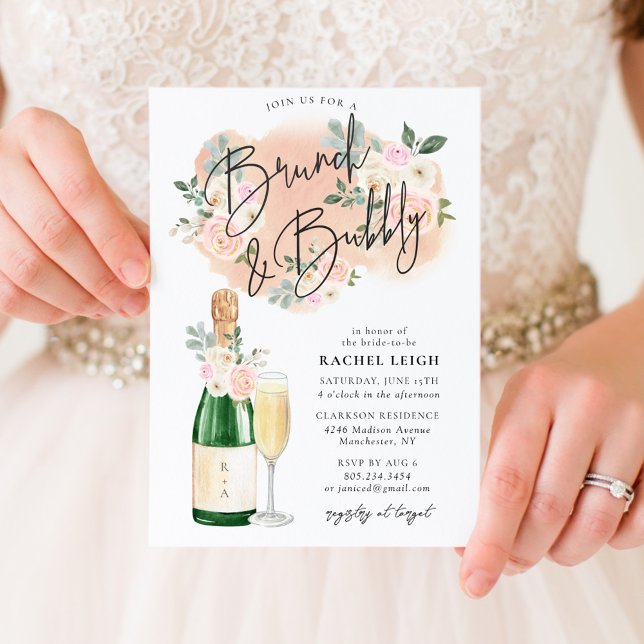 Invitación Dreamy Floral V2 Brunch & Bubbly (Subido por el creador)