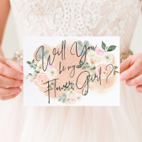 Dreamy Floral V2 Flower Girl Card