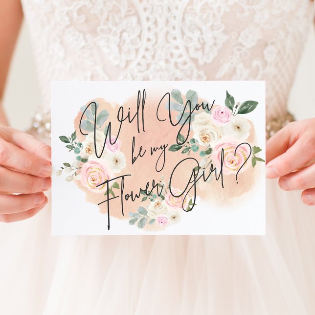 Invitación Dreamy Floral V2 Flower Girl Card (Subido por el creador)