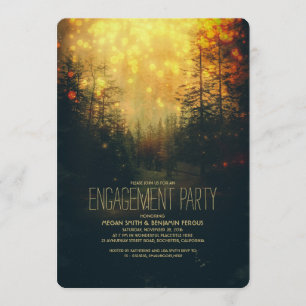 Invitación Dreamy Forest String ilumina la fiesta de compromi