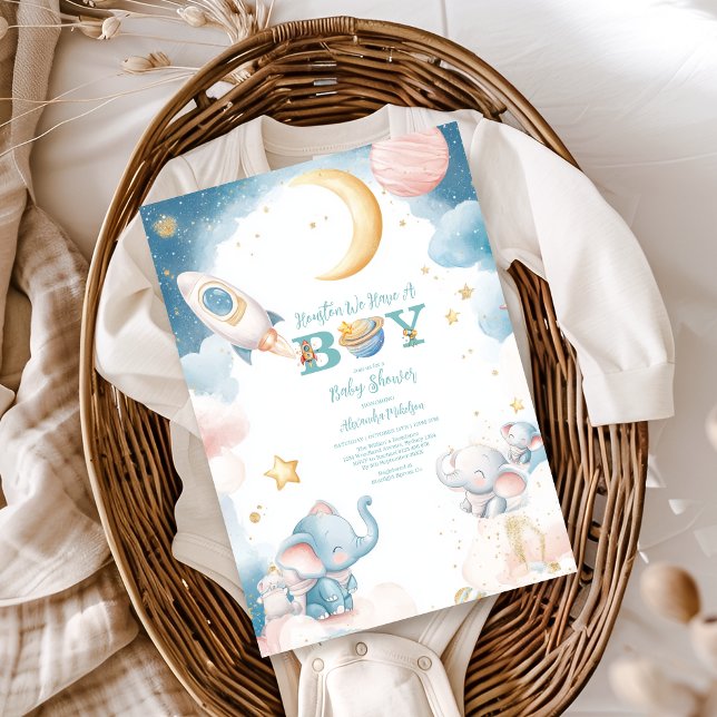 Invitación Dreamy Houston Tenemos Un Espacio Exterior De Niño (Subido por el creador)