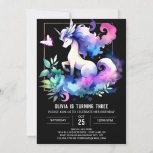 Invitación Dreamy Jungle Horse Birday