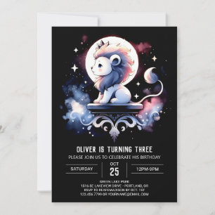 Invitación Dreamy Magical Lion Birthday