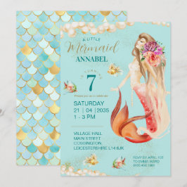 Invitación Dreamy Mermaid Birthday Party