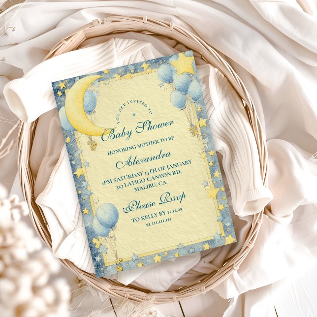 Invitación Dreamy Night Sky Baby Shower (Subido por el creador)