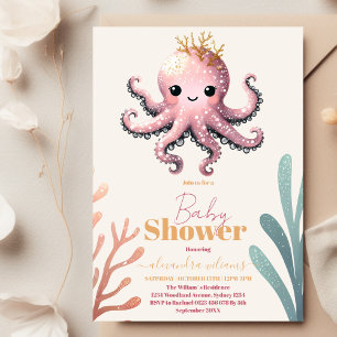 Invitación Dreamy Ocean Baby Shower Under the Sea