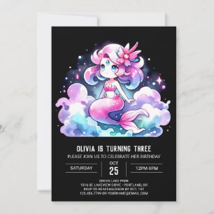 Invitación Dreamy Ocean Mermaid Cumpleaños