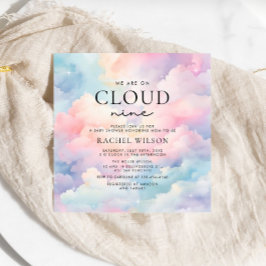 Invitación Dreamy Pastel Cloud Nueve Baby Shower