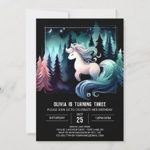 Invitación Dreamy Pastel Horse Birthday