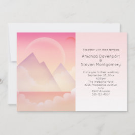 Invitación Dreamy Pastel Mountain Landscape Boda