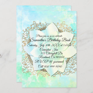 Invitación Dreamy Pastels Lotus Flower