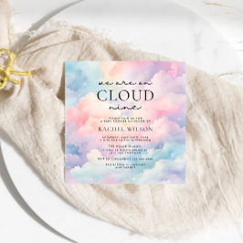 Invitación Dreamy Sky Estamos en Cloud Nueve Baby Shower