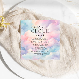 Invitación Dreamy Sky Estamos en Cloud Nueve Baby Shower