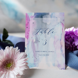 Invitación Dreamy Spring Bridal Shower Table Number Sign Card