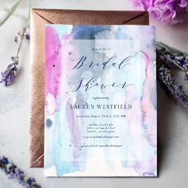 Invitación Dreamy Spring Watercolor Bridal Shower Invitation