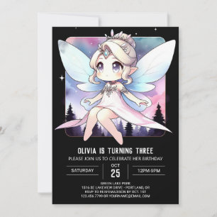 Invitación Dreamy Theme Fairy Birthday