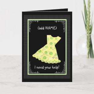 Invitación Dress Florista de nombre personalizado PRIMAVERA A