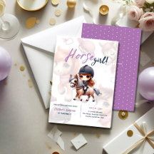 Dressage Rider Horse Chica fiesta de cumpleaños