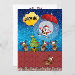 Invitación DROP IN Versión 2 sin Navidades de cóctel Invitaci