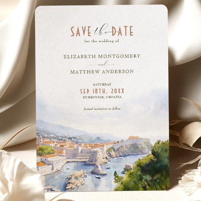 Invitación Dubrovnik Croacia salva la fecha de destino (Subido por el creador)