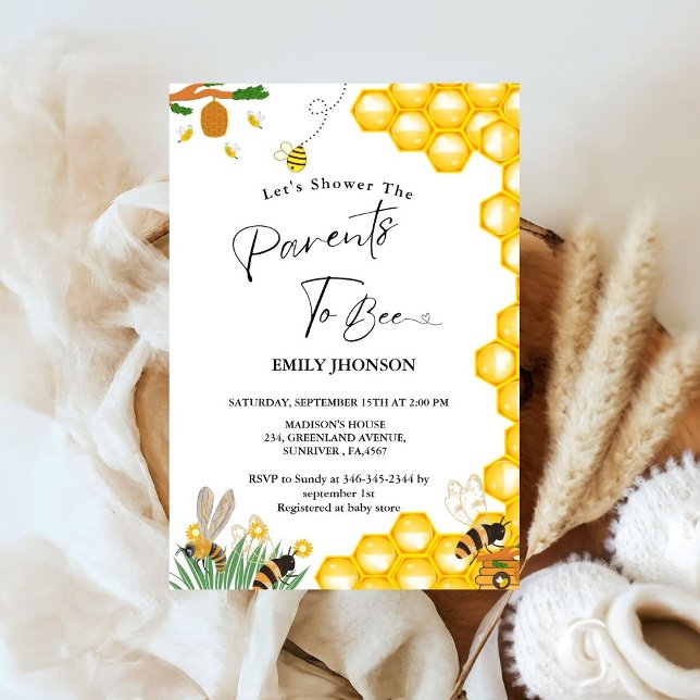 Invitación Ducha a los padres para que se duchen los bebés (Subido por el creador)