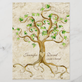 Invitación Ducha Antiqued raíces de los pares del moreno del