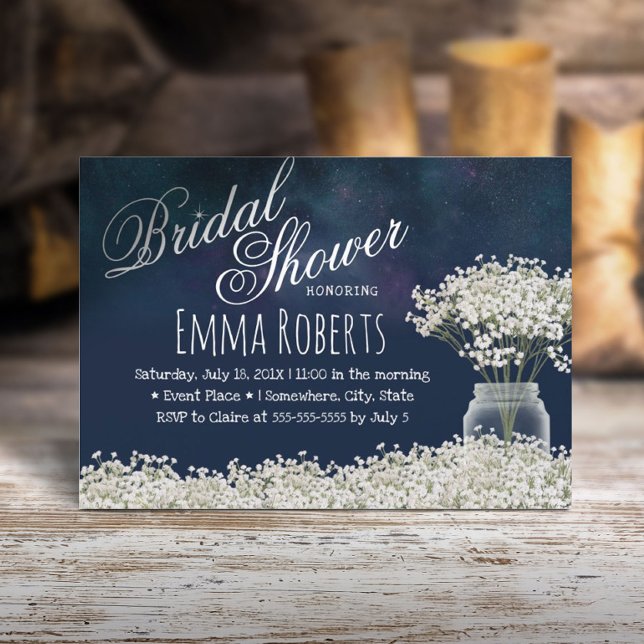 Invitación Ducha azul de novia de la marina de guerra floral  (Subido por el creador)
