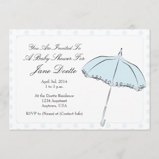 Invitación Ducha azul del parasol