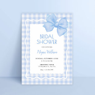 Invitación Ducha azul suave con arco de luto