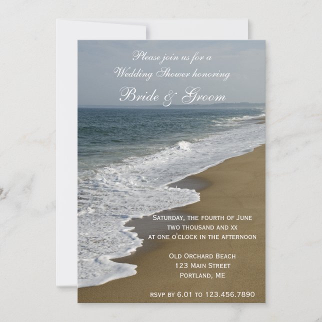 Invitación Ducha Beach and Ocean Wedding (Anverso)