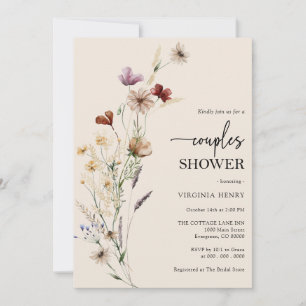 Invitación Ducha Boho Floral Parejas