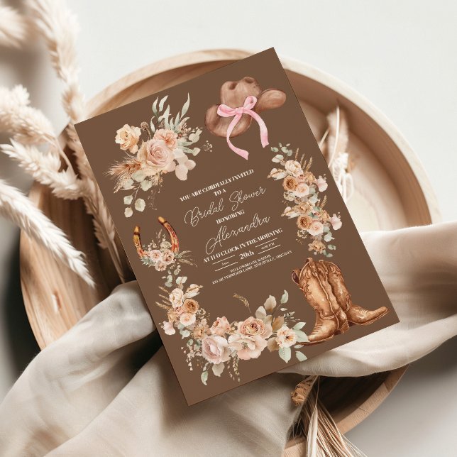 Invitación Ducha Boho Floral Western Bridal (Subido por el creador)