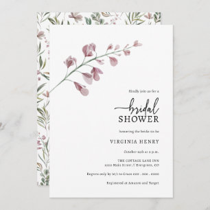 Invitación Ducha Botánica Bridal Sencilla