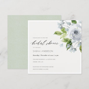 INVITACIÓN DUCHA BRIDAL DE COLOR DE AGUA AZUL DE AQUÍ SUAVE