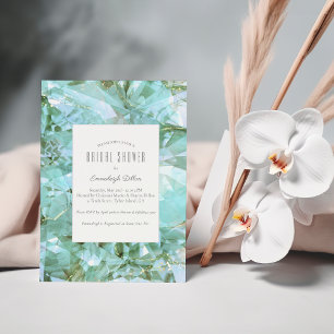 Invitación Ducha Bridal De Cristal De Mar Elegante