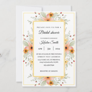 Invitación DUCHA BRIDAL de Eucalyptus Rosa