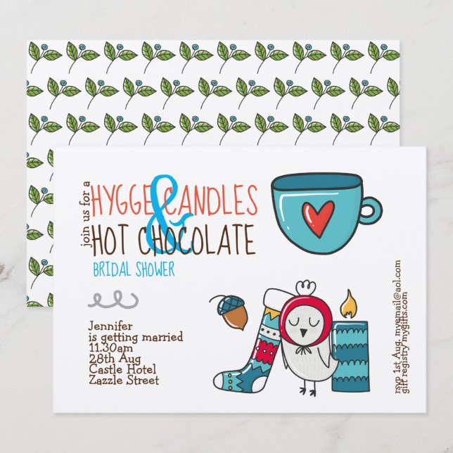 INVITACIÓN DUCHA BRIDAL DE HYGGE Y CUALQUIER ACTO (Anverso / Reverso)