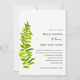 INVITACIÓN DUCHA BRIDAL DE LA FOLLETA FERN DE AGUA DE ORO VER