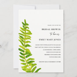 INVITACIÓN DUCHA BRIDAL DE LA FOLLETA FERN DE AGUA DE ORO VER